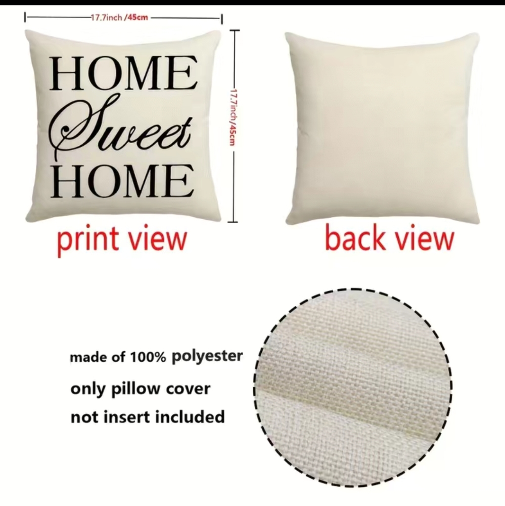 New home decor pillow case accent - Picture 2 of 2